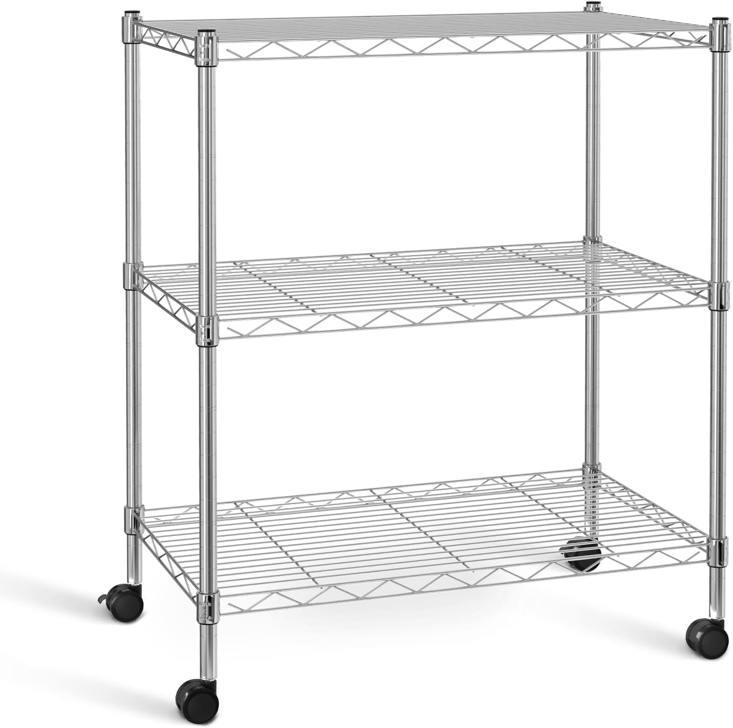 Heavy Duty 3-Shelf Shelving with Wheels