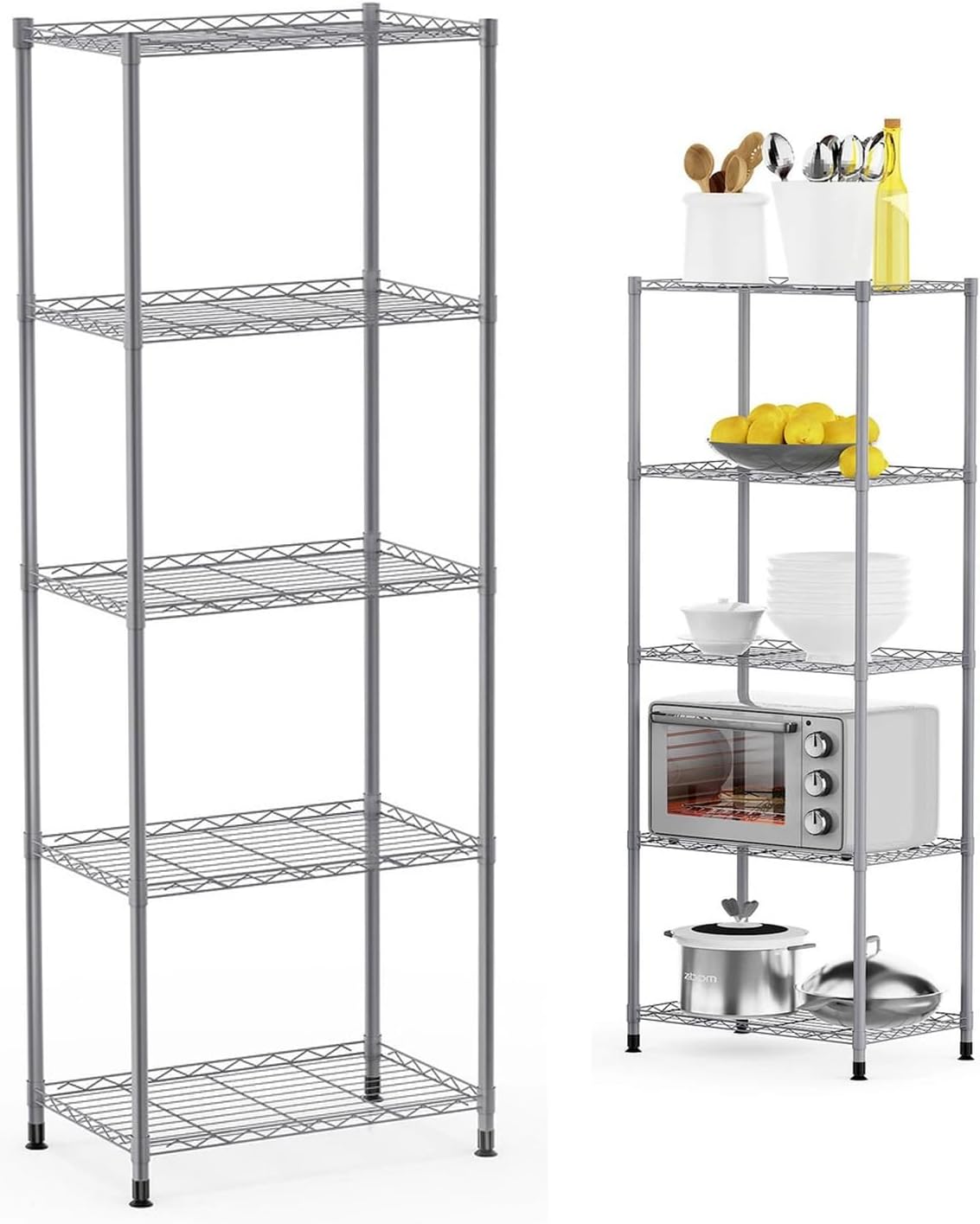 5-Tier Metal shelving units for storage wire shelves Rack