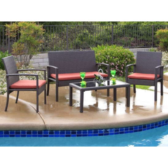 Patio rattan outdoor furniture PE wicker furniture set