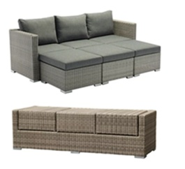 Iron four-piece set rattan sofa set