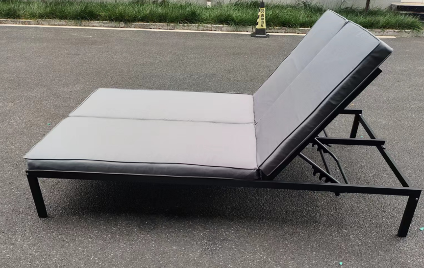 Aluminum sun lounger outdoor bed double daybed